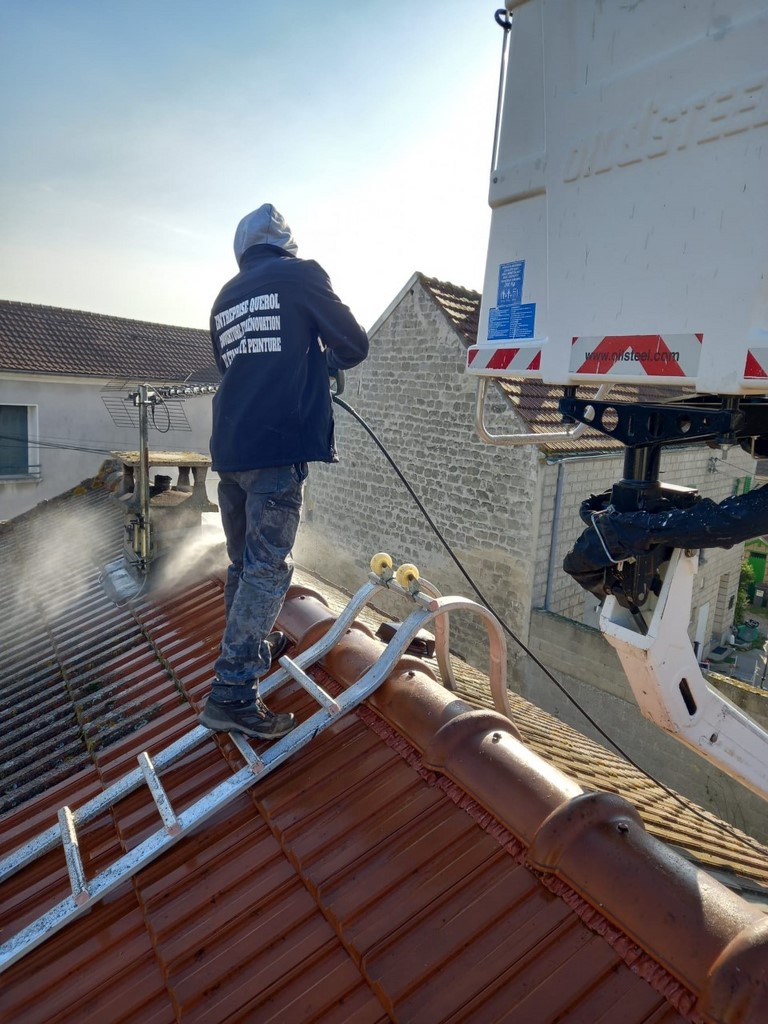Décapage toiture résine hydrofuge  vernis Mery sur Oise